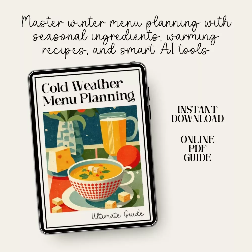The Ultimate Guide to Cold Weather Menu Planning | Cozy Winter eBook for Seasonal Cooking | How to Plan a Cold Weather Menu