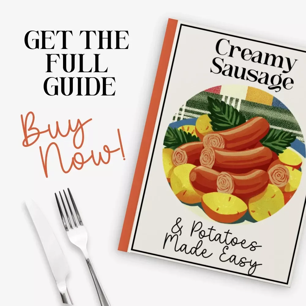 Creamy Sausage & Potatoes Made Easy | One Pan Creamy Sausage and Potatoes Recipe Digital Guide | Simple Family Dinner eBook for Busy Cooks