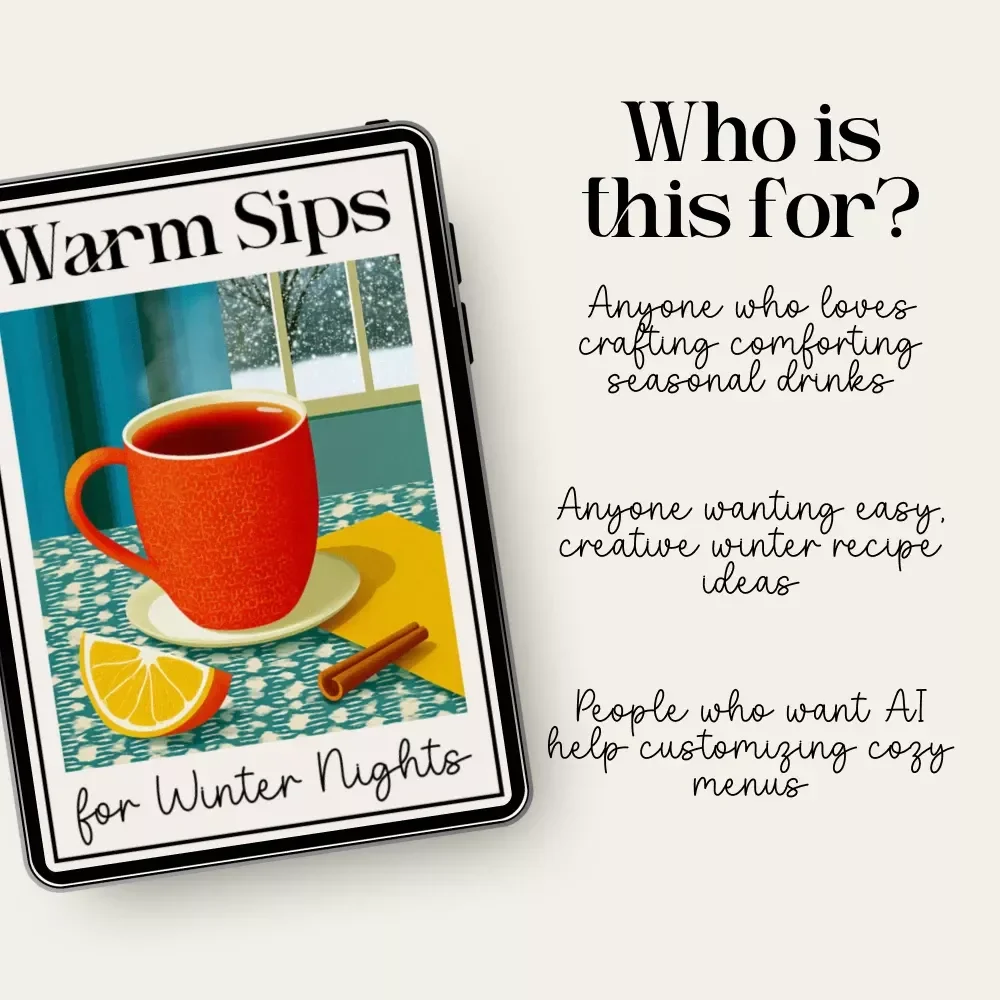 Warm Sips for Winter Nights | Cozy Drink Menu Guide for Creators, Cafés & Holiday Hosts | Digital Download for How to Build a Cozy Winter Drink Menu