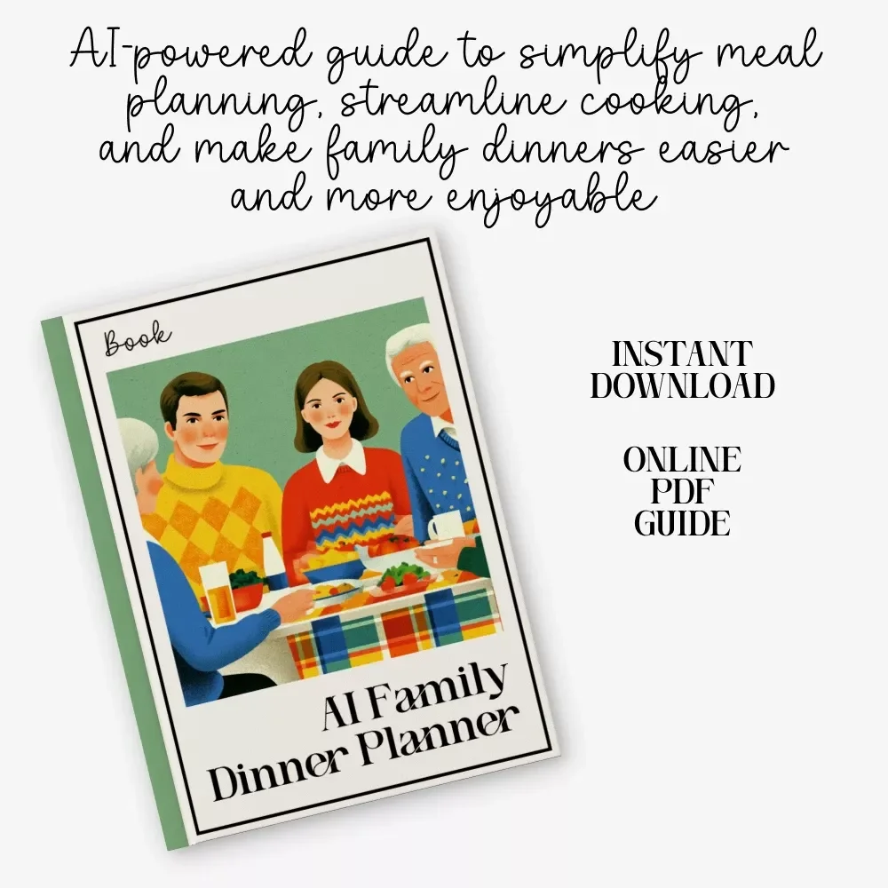 AI Family Dinner Planner | Digital eBook | Smart Meal Planning Guide Using AI | Family-Friendly Menu Builder | Printable Meal Prep Guide | ai family dinner planner