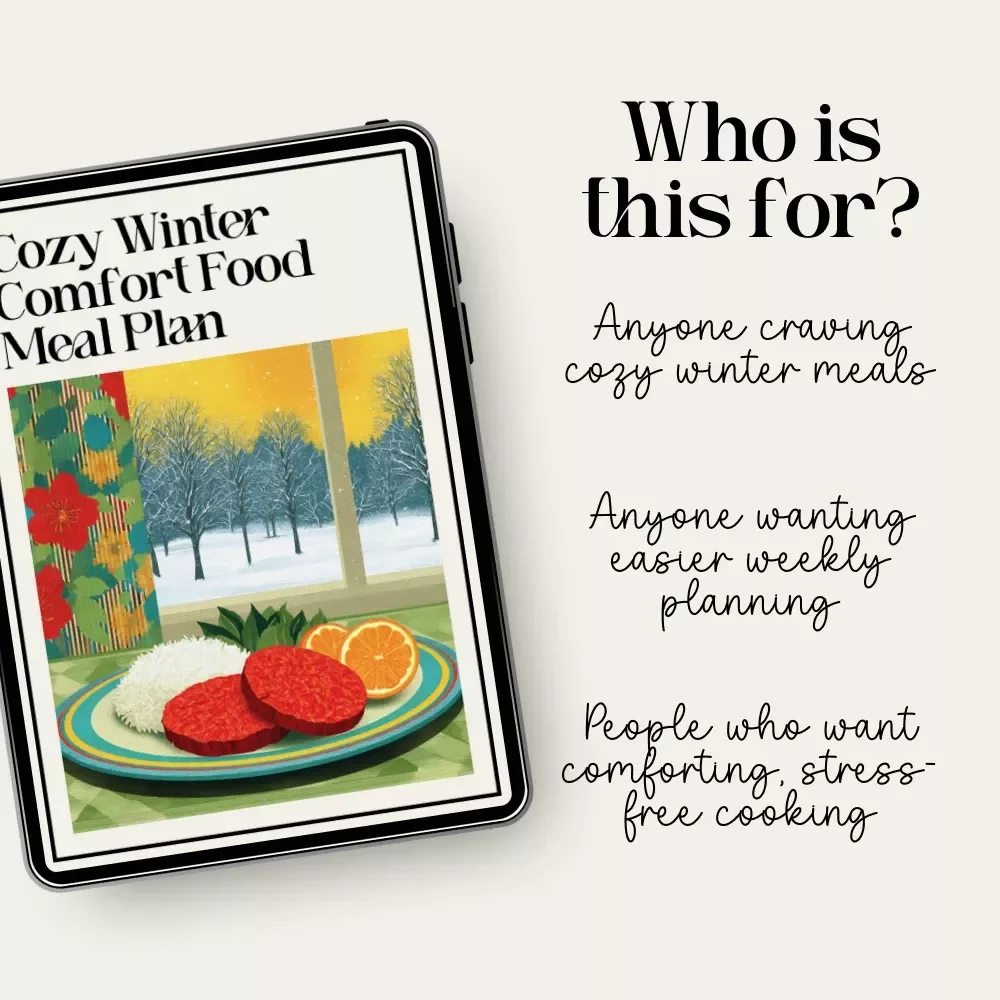 Cozy Winter Comfort Food Meal Plan Checklist | Printable Meal Planning Guide for Cold Weather Comfort | How to Build a Cozy Winter Comfort Food Meal Plan