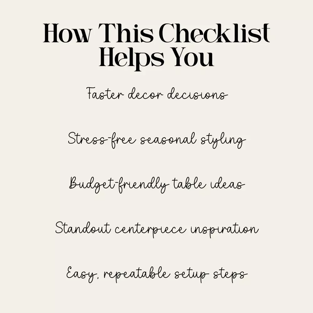 Seasonal Magic, Simple Moments – Printable Table Décor Checklist | How to Use Seasonal Produce in Your Table Decor | Festive Styling Guide for Effortless Hosting