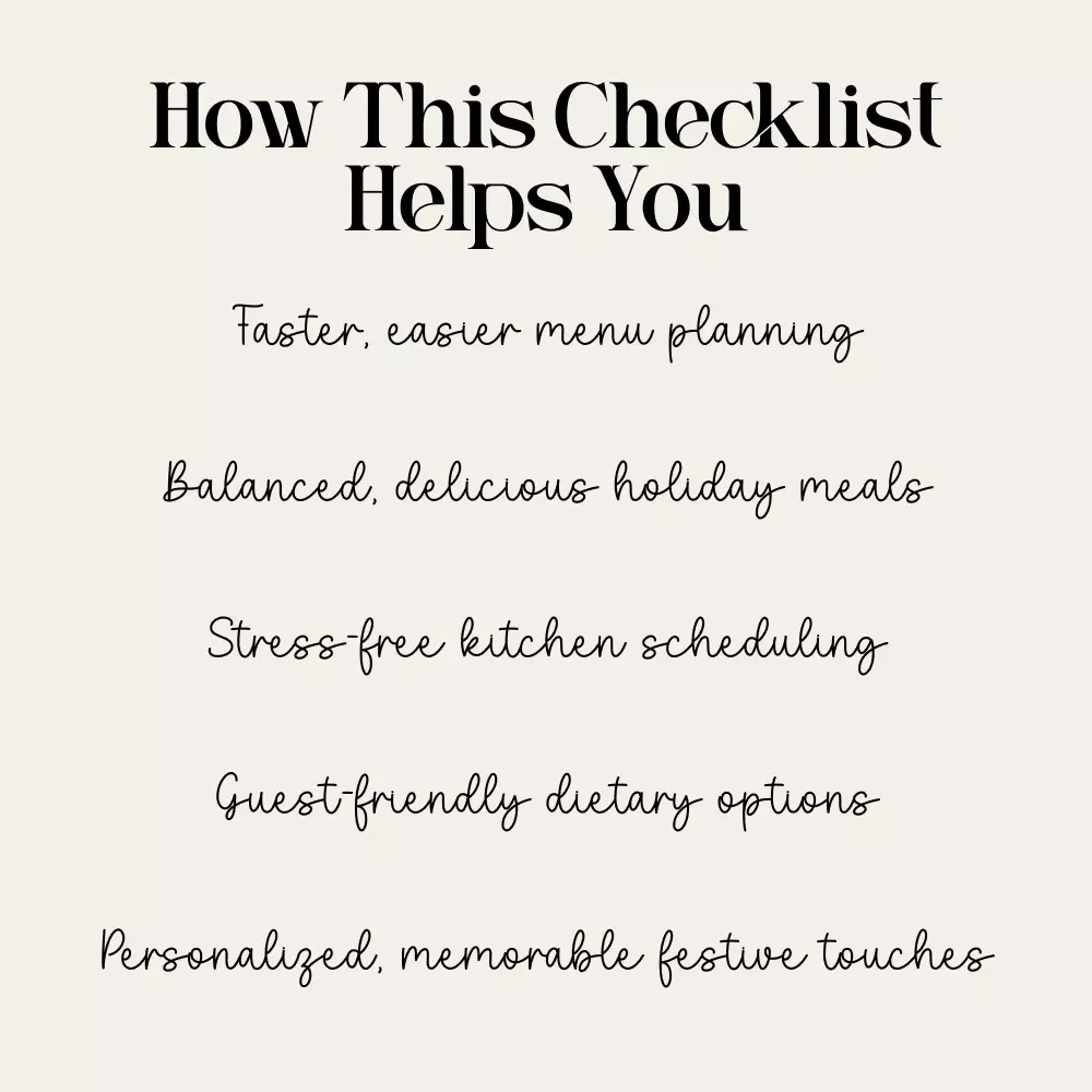 Holiday Comfort Food Menu Planner – Cozy Entertaining Checklist for Stress-Free Gatherings | how to plan holiday comfort food menus | Printable Digital Download