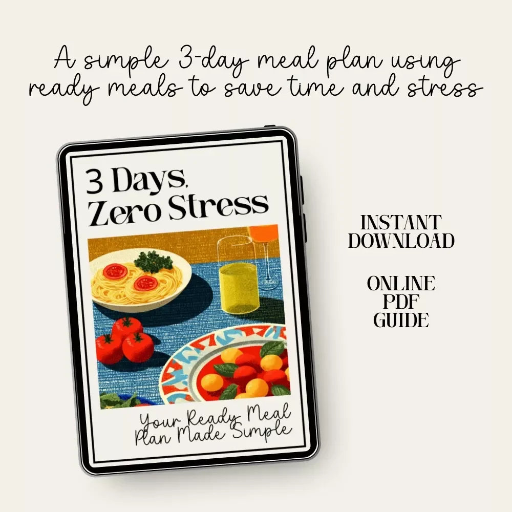 3 Days, Zero Stress: Your Ready Meal Plan Made Simple – Instant Download Guide for Effortless Eating, Time-Saving Planning & Stress-Free Cooking | 3-day ready meal plan | Digital Meal Prep Guide