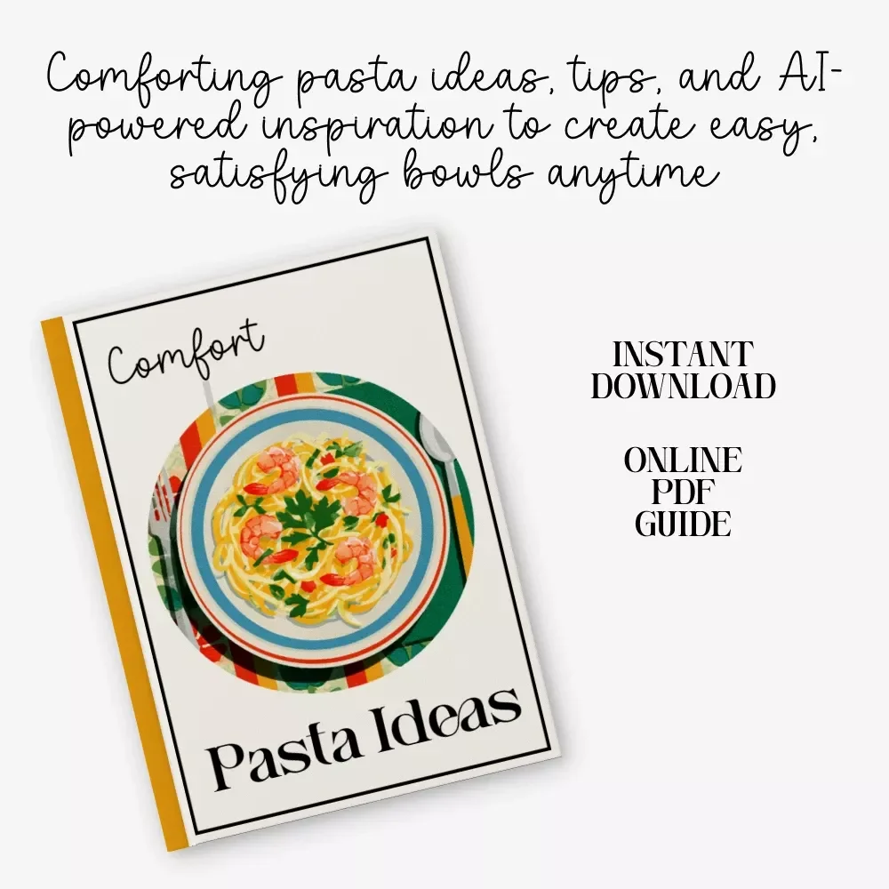 Comfort Pasta Ideas | Cozy Comfort Food Pasta Recipes eBook | Digital Download Guide for Easy Weeknight Dinners