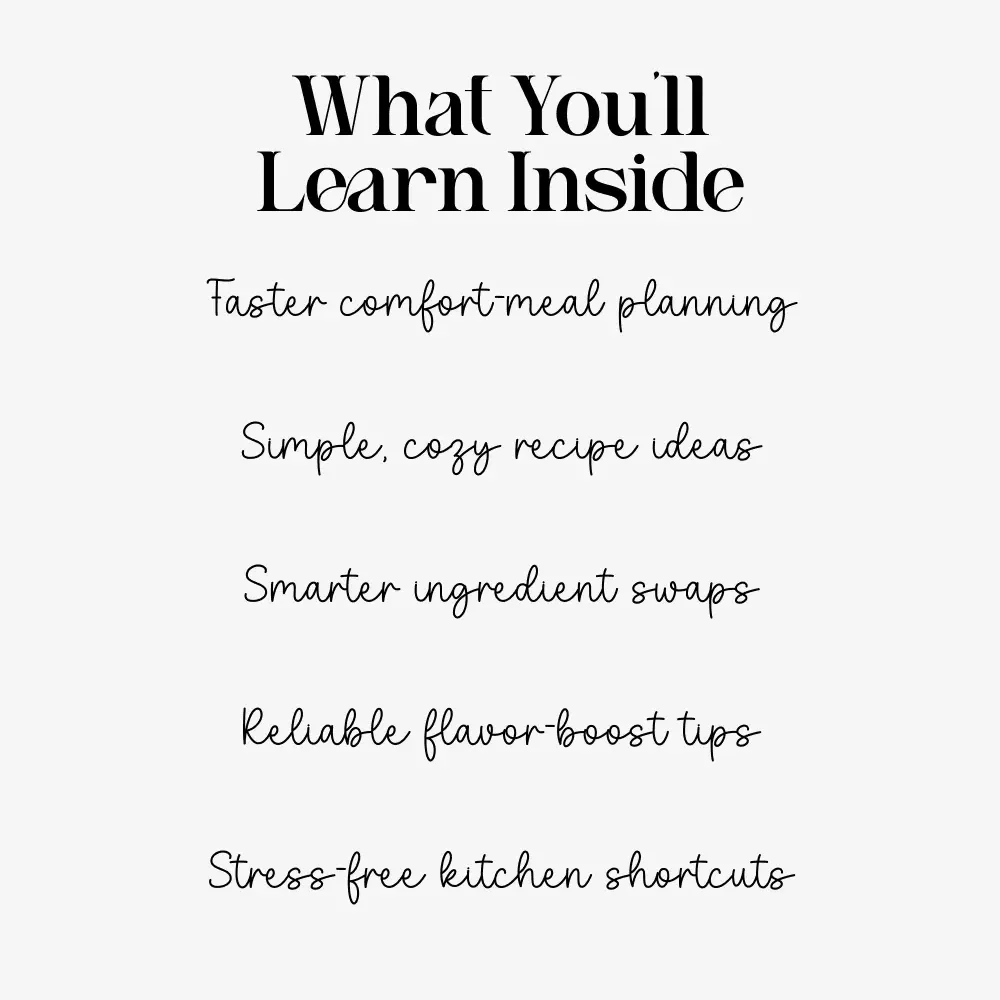 Best Easy Comfort Meals | Cozy Recipe eBook for Quick, Heartwarming Cooking | Simple One-Pot Classics, Healthy Comfort Swaps & AI Meal Planning Guide