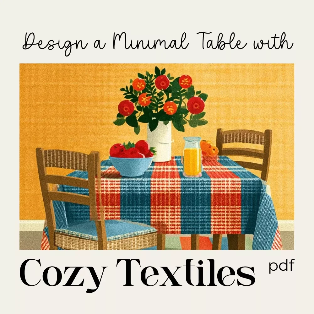 How to Design a Minimal Table with Cozy Textiles | Printable Home Styling Checklist for Minimalist Decor, Table Design & Cozy Texture Ideas