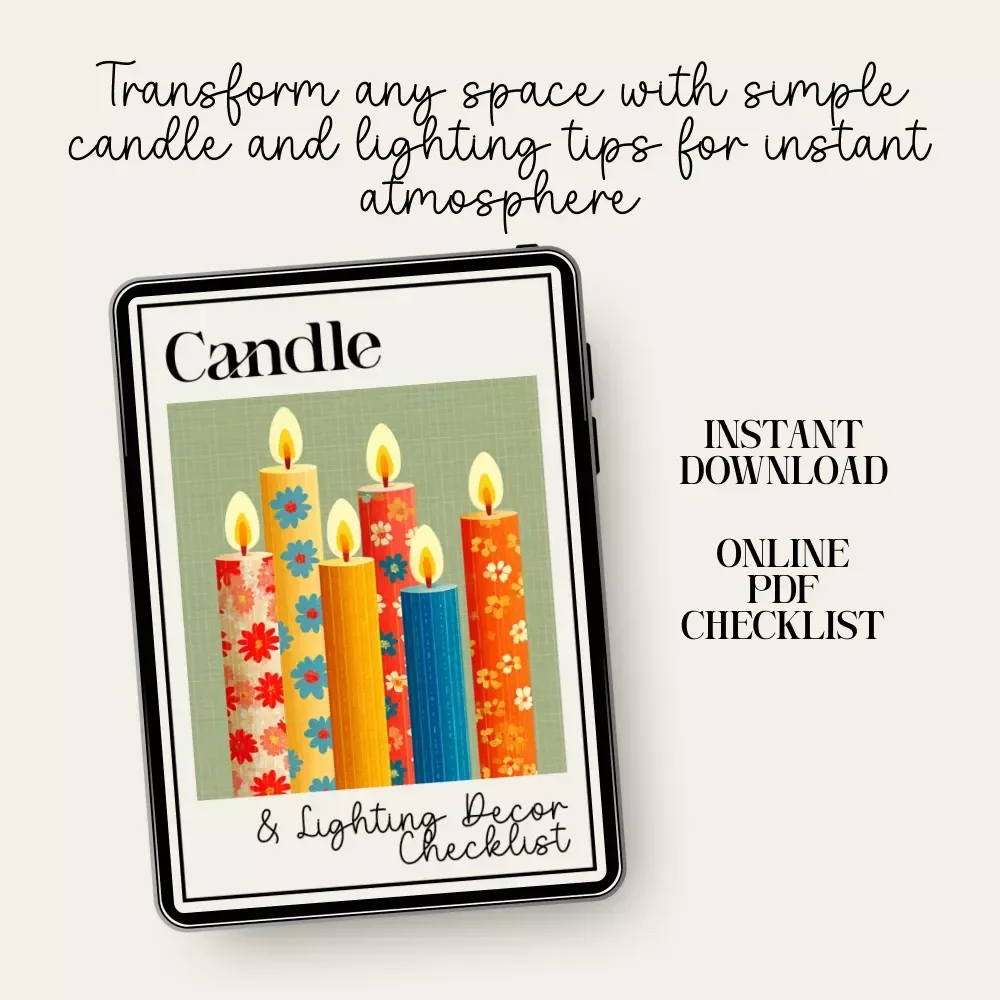 Candle & Lighting Décor Checklist | Tips for Candle and Lighting Decor, Digital Guide for Cozy, Romantic, and Magical Home Lighting