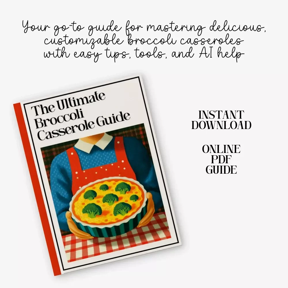 The Ultimate Broccoli Casserole Guide – Printable Recipe Guide, Instant Digital Download, Broccoli Casserole Recipe Inspiration for Home Cooks & Food Lovers