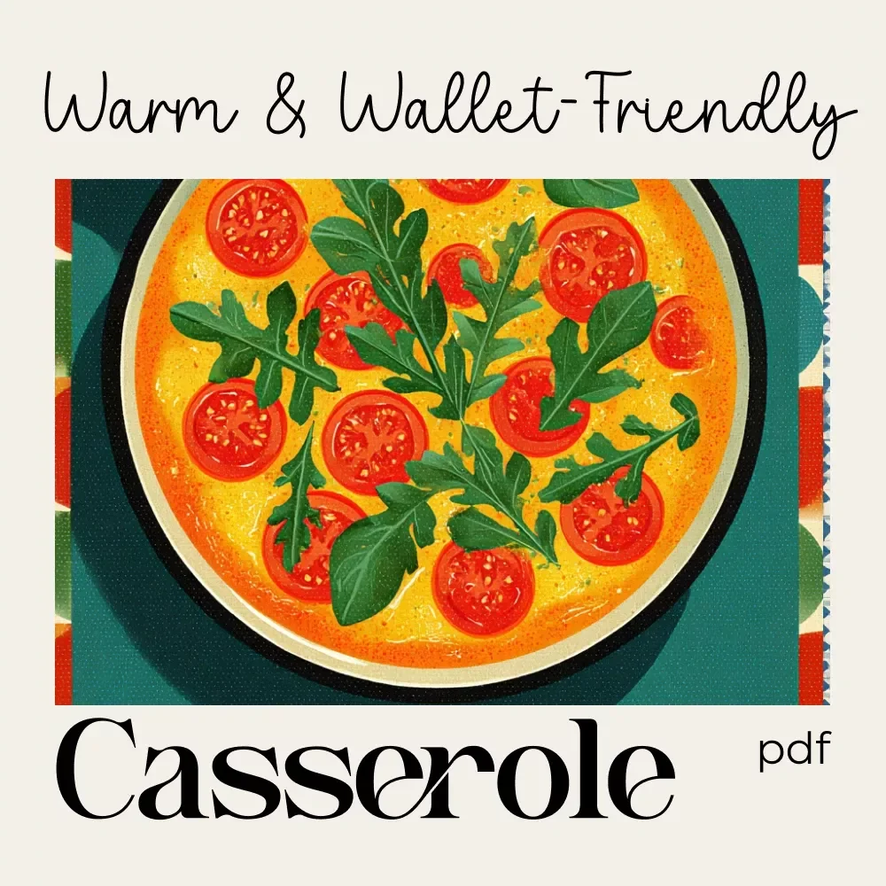 Warm & Wallet-Friendly Casserole Checklist | Budget Cooking Printable, Cheap Meal Prep Guide, Easy Family Dinners, Digital Download