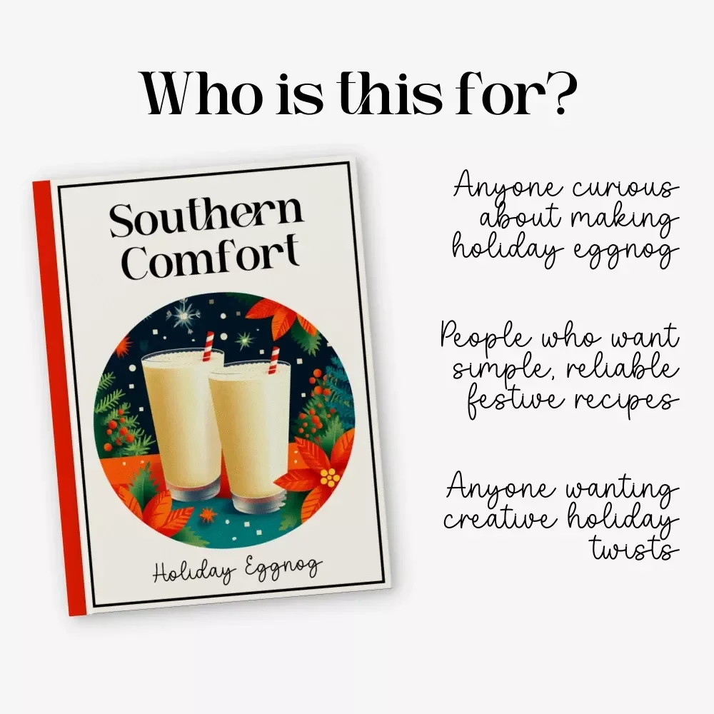 Southern Comfort Holiday Eggnog | Festive Recipe Guide for Beginners & Entertaining | Digital Download | southern comfort eggnog recipe Inspired How-To eBook