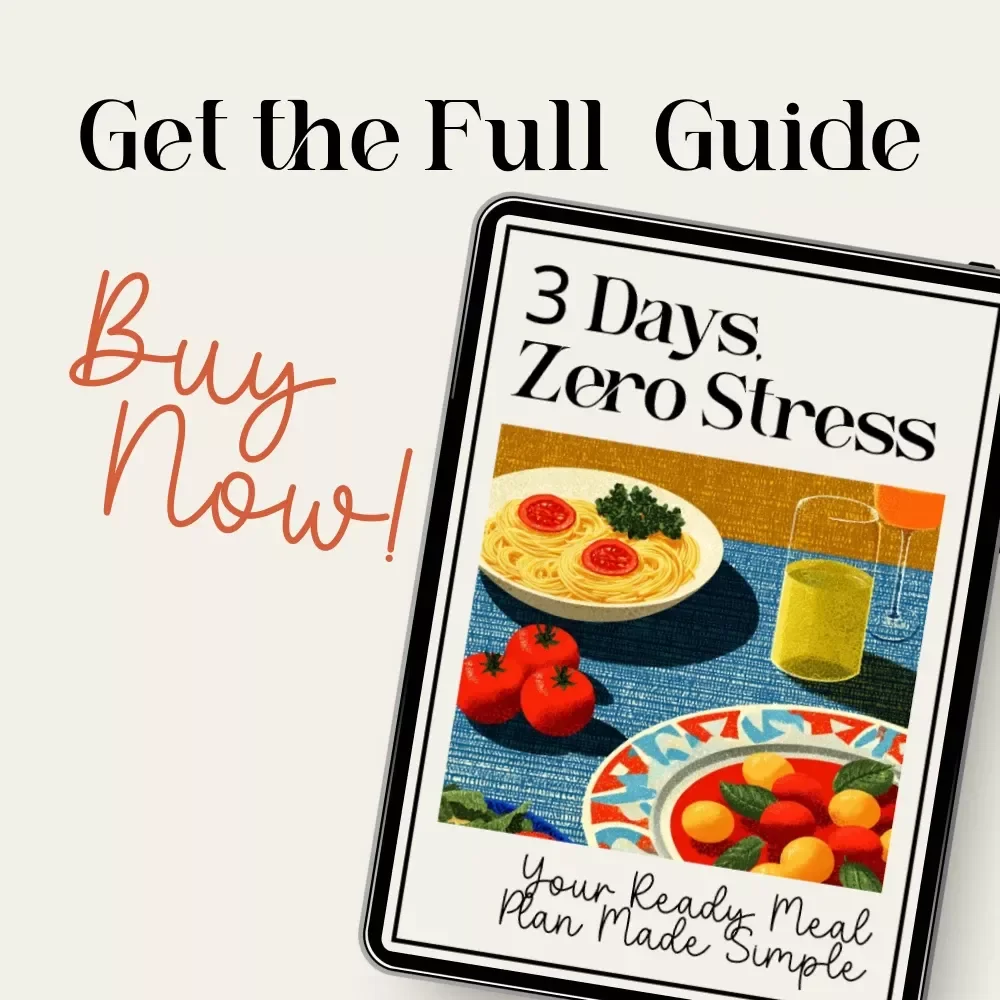 3 Days, Zero Stress: Your Ready Meal Plan Made Simple – Instant Download Guide for Effortless Eating, Time-Saving Planning & Stress-Free Cooking | 3-day ready meal plan | Digital Meal Prep Guide