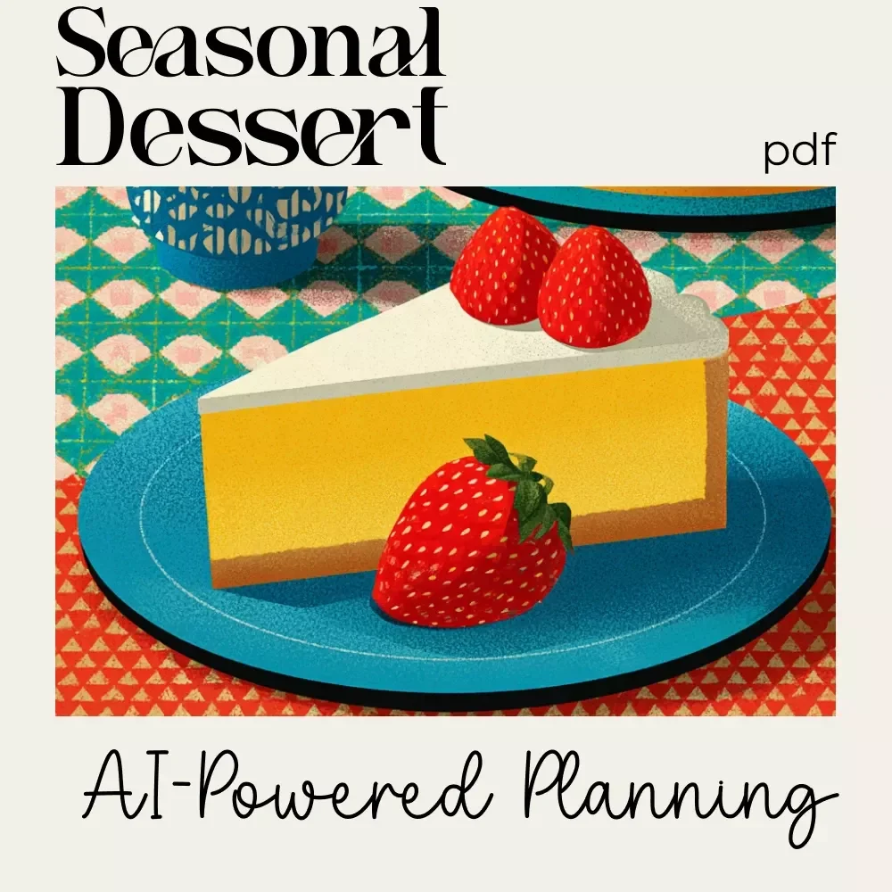 AI-Powered Seasonal Dessert Planning Checklist | Editable Digital Download | Holiday & Year-Round Dessert Planner | Tips for AI Seasonal Dessert Planning