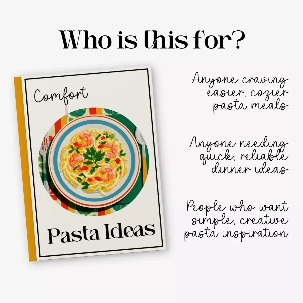Comfort Pasta Ideas | Cozy Comfort Food Pasta Recipes eBook | Digital Download Guide for Easy Weeknight Dinners