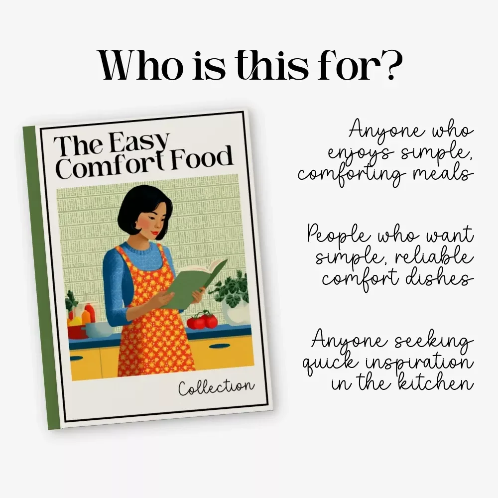 The Easy Comfort Food Collection | Printable comfort food recipe book Ebook | Cozy Digital Cookbook for Home Cooks