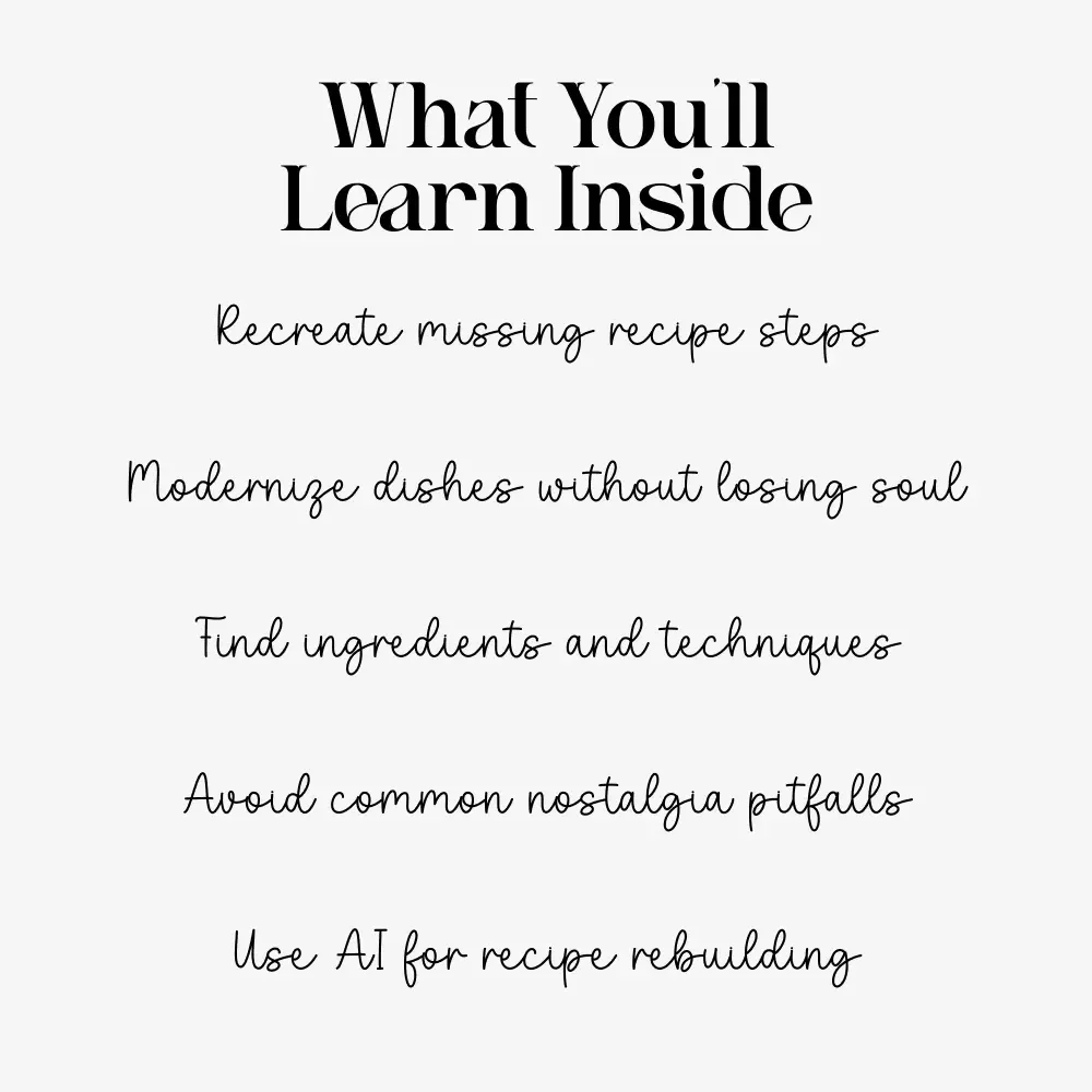 Recreate Your Childhood Comfort Recipes – Nostalgic Cooking eBook for Home Cooks | How to Recreate Childhood Comfort Recipes Guide for Memory-Inspired Meals