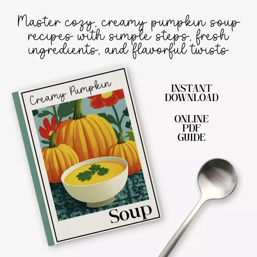 Creamy Pumpkin Soup | How to Make Creamy Pumpkin Soup Digital Guide | Cozy Fall Recipe eBook for Easy Homemade Comfort Food