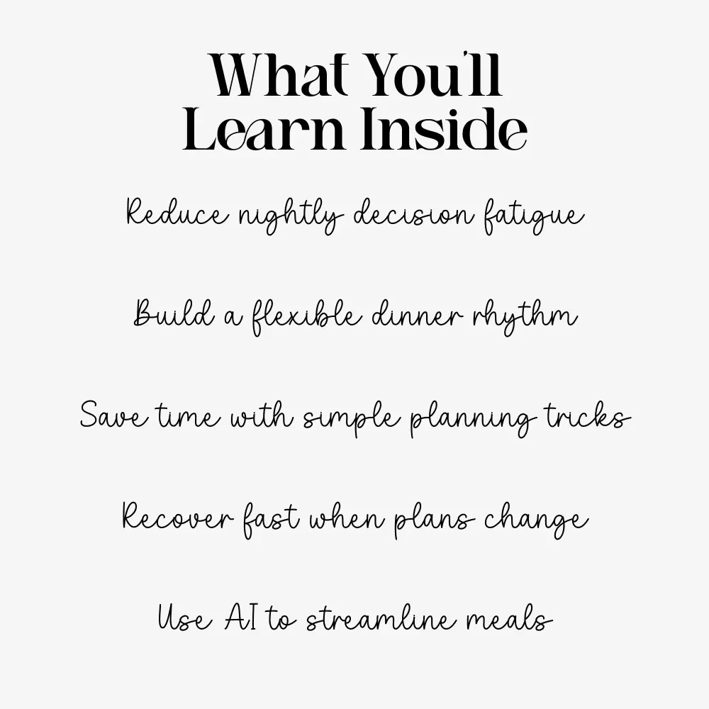 Dinner Without the Stress | How to Build a Dinner Routine That Reduces Planning Stress Guide | Stress-Free Meal Planning eBook for Busy Families & Professionals | Digital Download