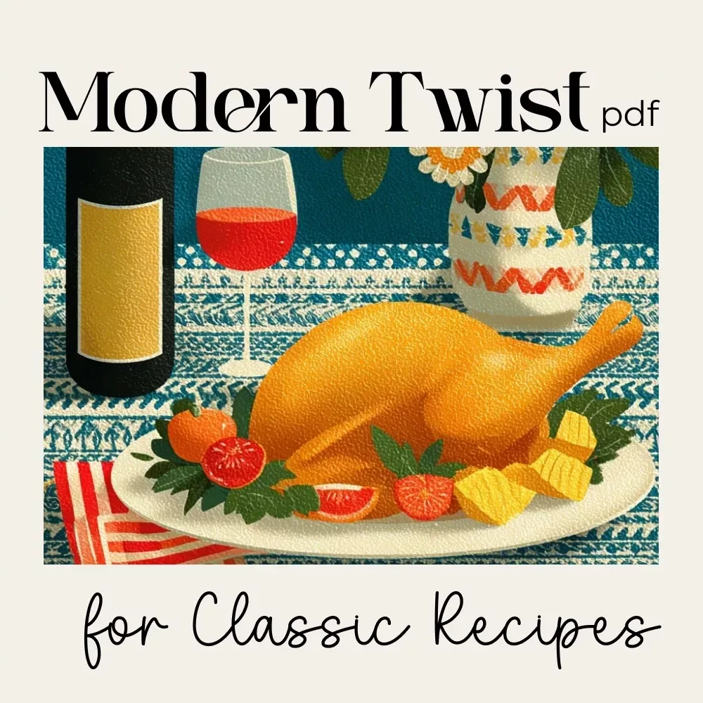 A Modern Twist Checklist for Classic Recipes | Digital Download Holiday Cooking Guide, Flavor Boosting eBook, Modern Spice Checklist for Classic Dishes
