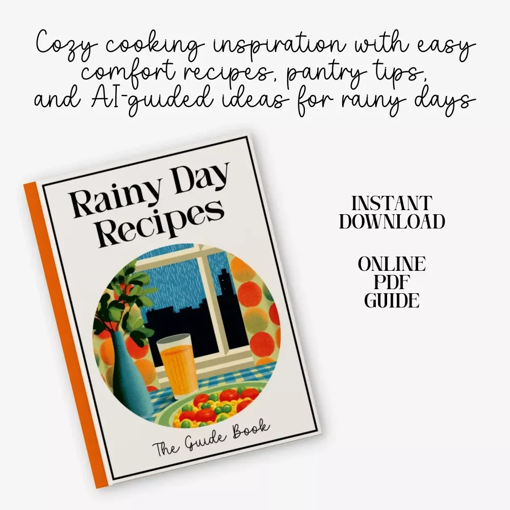 Rainy Day Recipes | Cozy Comfort Food eBook for Home Cooks | What to Cook on a Rainy Day Guide | Digital Download