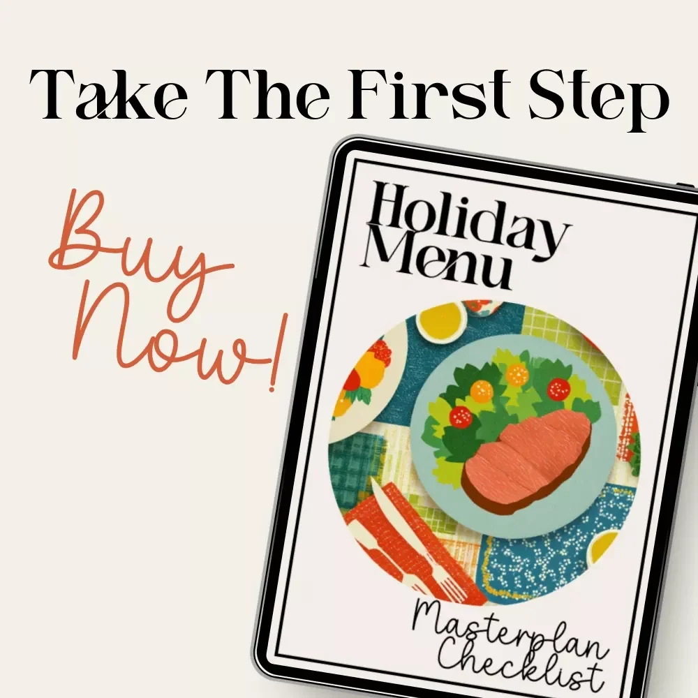 Holiday Menu Masterplan Checklist | Printable Holiday Menu Planner | How to plan a holiday season menu | Festive Meal Prep Guide for Stress-Free Hosting