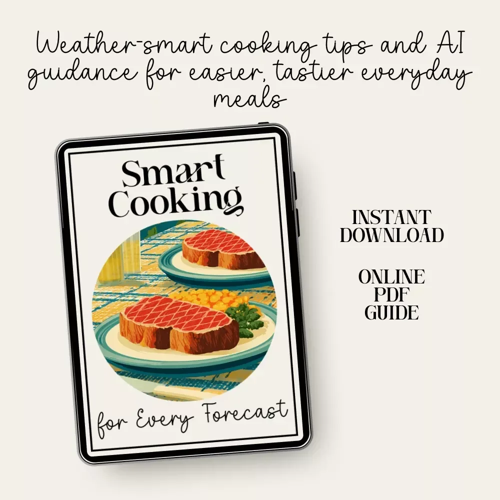 Smart Cooking for Every Forecast – Weather-Based Recipe Guide, AI Meal Planning Tips, how to use ai for weather-based recipes, Seasonal Menu Builder, Digital Download