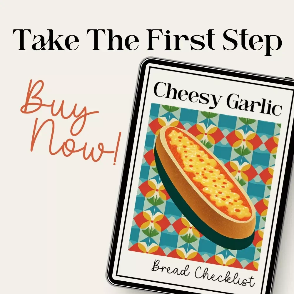 Cheesy Garlic Bread Checklist | Easy Kitchen Guide | Printable how to make cheesy garlic bread Steps for Beginners & Food Lovers