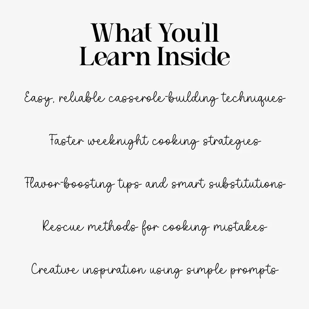 The Art of Comfort Casseroles | Cozy Recipe eBook for Home Cooks | Printable Comfort Casserole Recipes Guide, Meal Prep Inspiration & Beginner-Friendly Cooking Tips