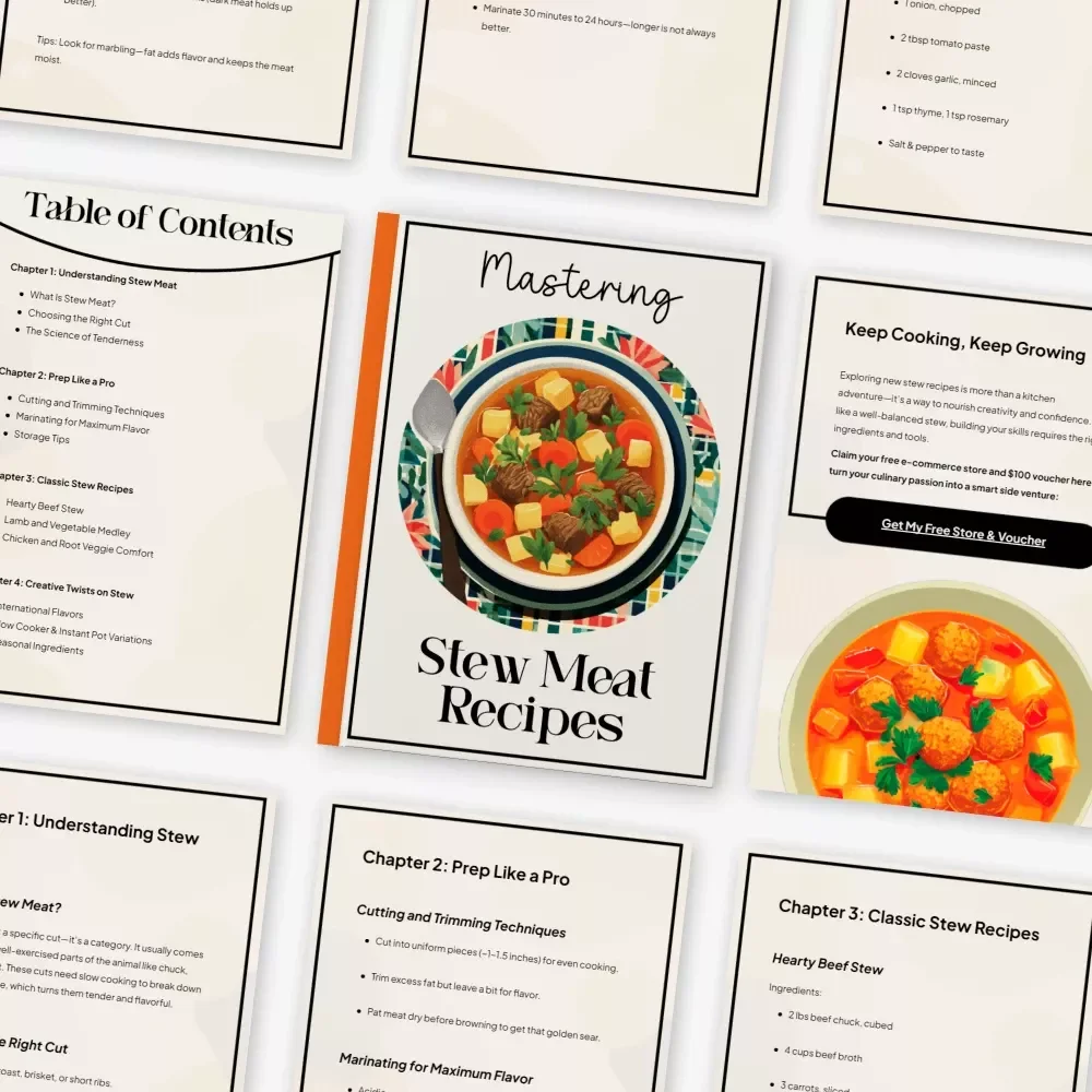 Mastering Stew Meat Recipes | Ultimate Stew Meat Recipes eBook for Home Cooks, Beginners & Food Lovers | Digital Download Cookbook & Kitchen Guide