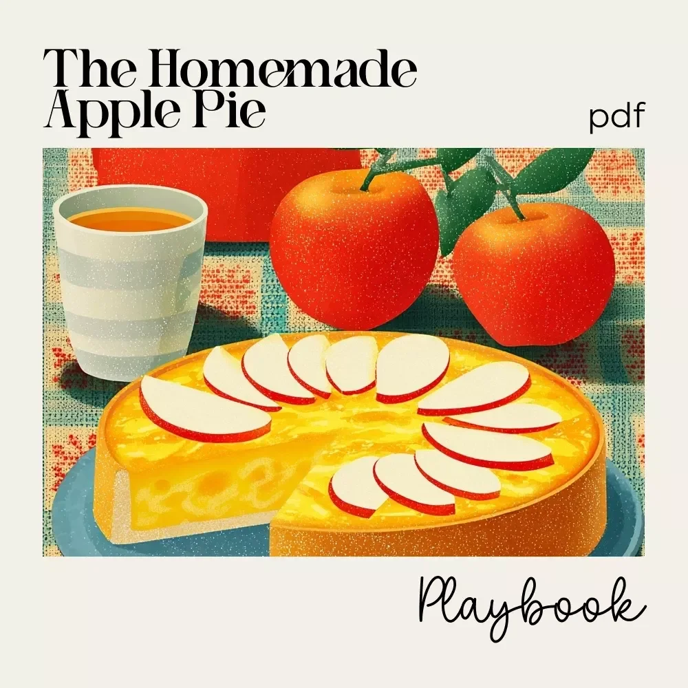 The Homemade Apple Pie Playbook – Ultimate Guide for Bakers | Printable Digital Download for Beginners & Home Cooks | Learn How to Make Apple Pie with Step-by-Step Tips