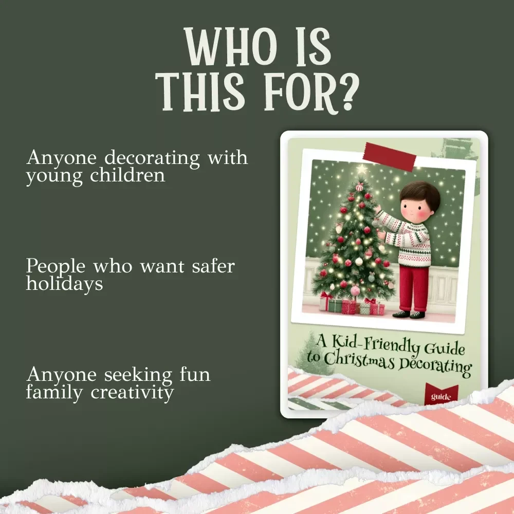 A Kid-Friendly Guide to Christmas Decorating | Safe Holiday Decorating with Kids | Family-Friendly eBook for How to Include Children in Christmas Decorating Safely
