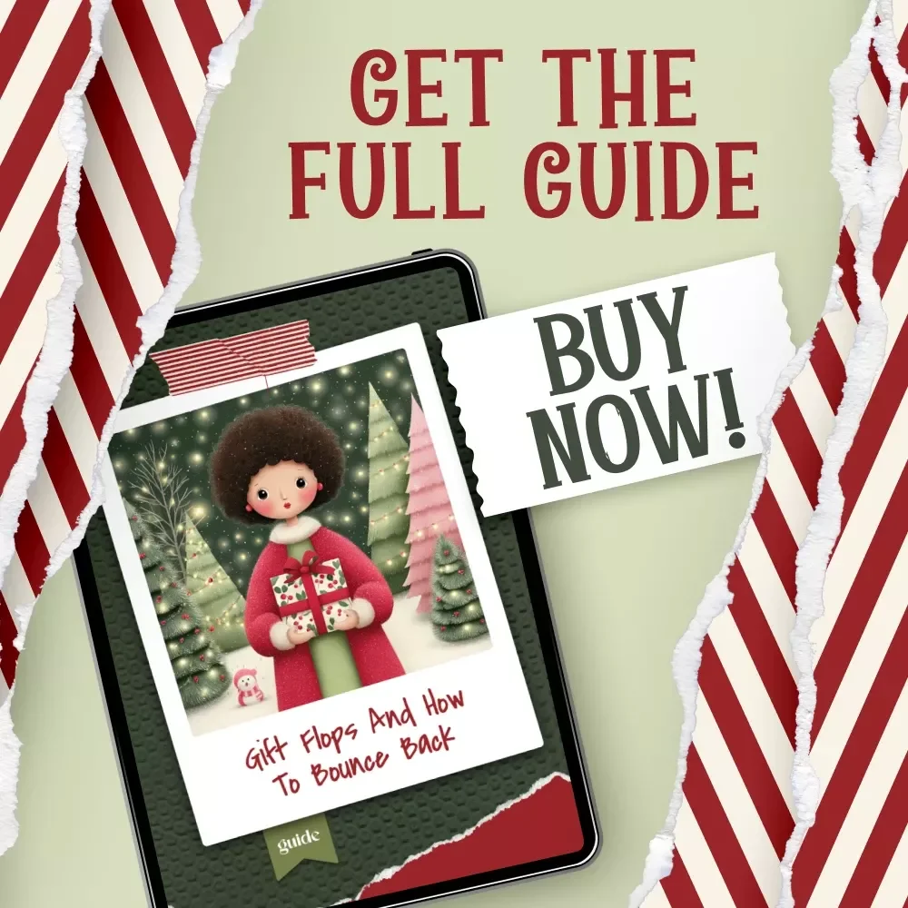 Gift Flops and How to Bounce Back – Funny Holiday Guide for what to do if you get a bad secret santa gift, Etiquette Tips, Regifting Ideas, DIY Fixes, & AI Help