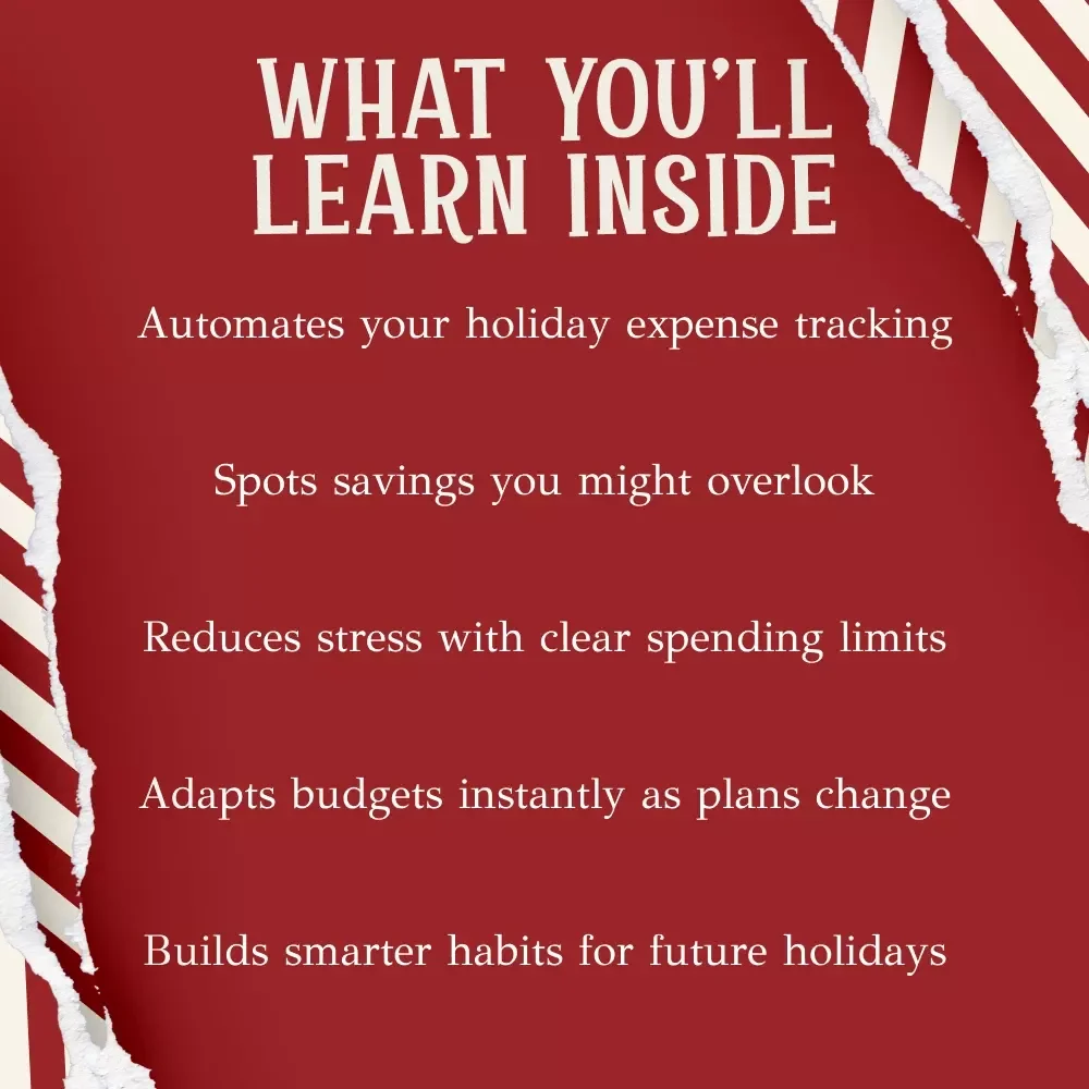 AI-Powered Holiday Budgeting Guide | Digital Download | Holiday Spending Planner | Smart Money Workbook | How to use ai to create a holiday budget spreadsheet