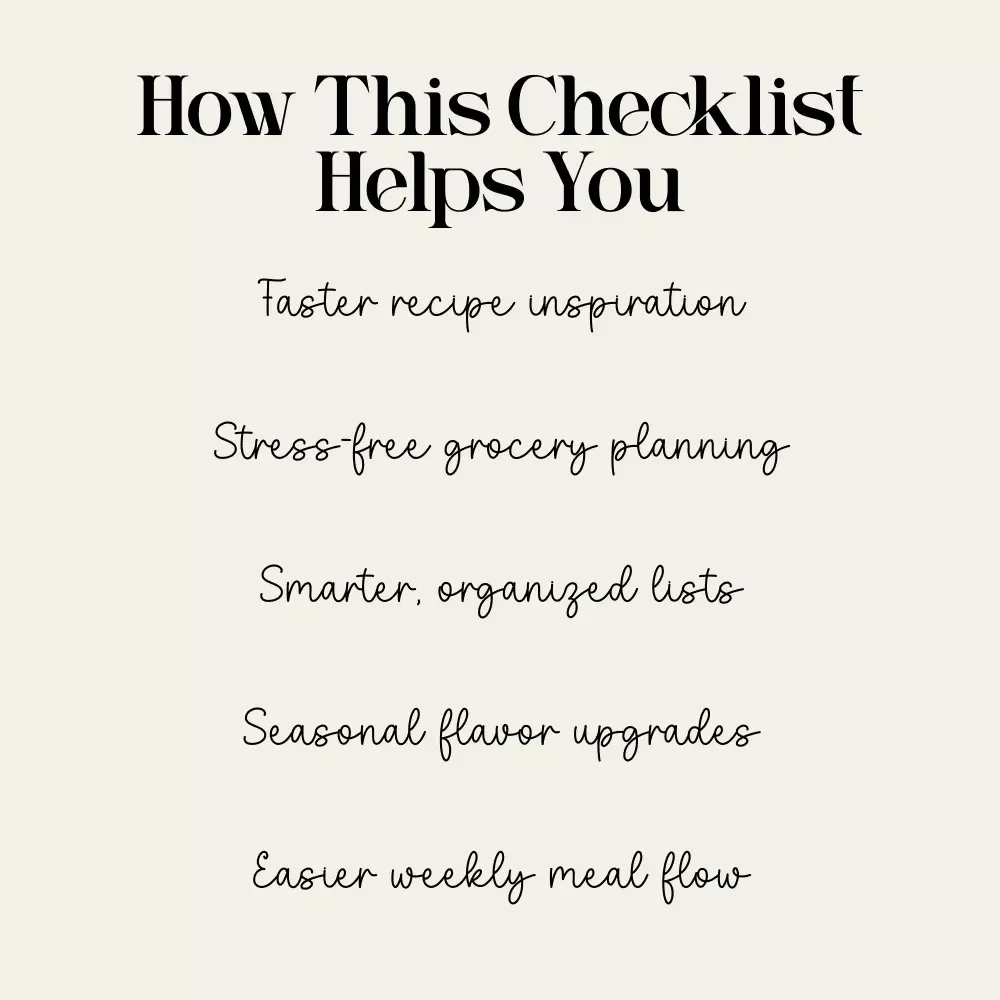AI-Powered Cozy Meal Shopping Checklist | Printable Digital Download | Seasonal Meal Prep Helper | How to Use AI to Build a Shopping List for Seasonal Cozy Meals