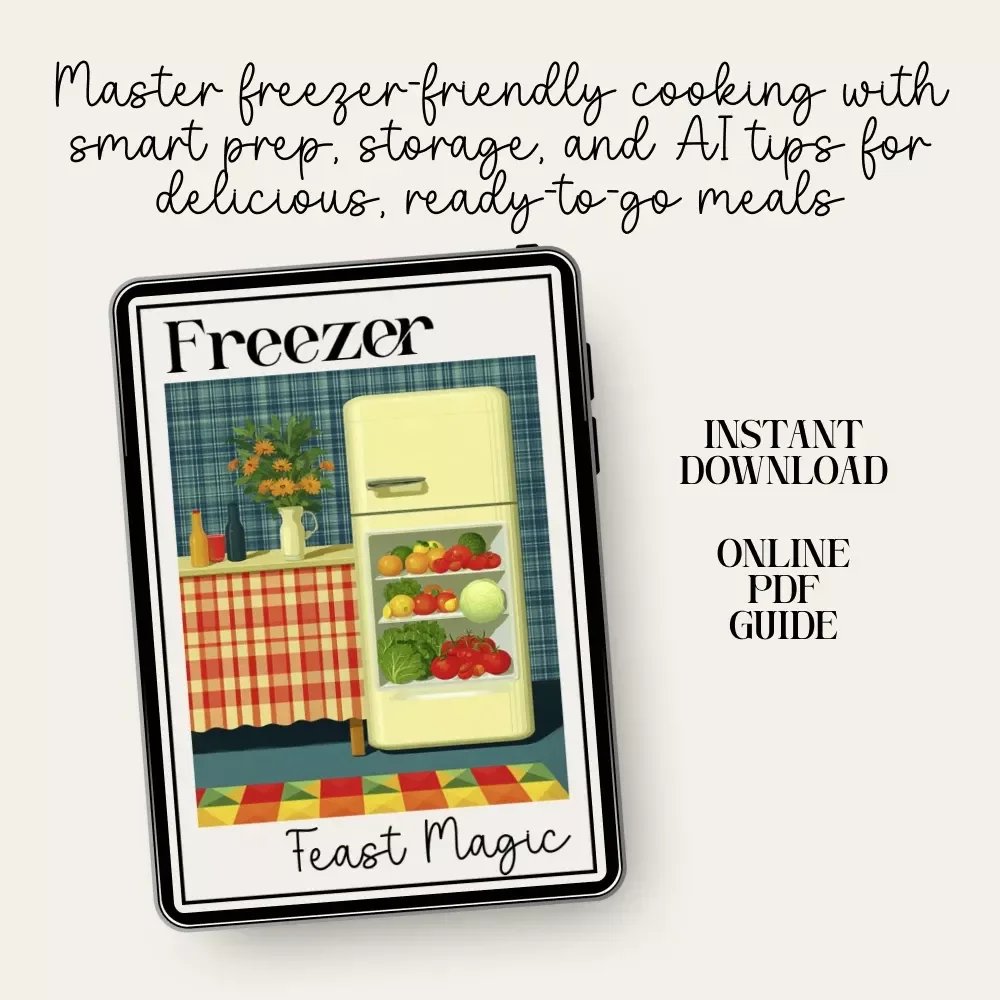Freezer Feast Magic | freezer-friendly comfort meals to prep ahead eBook | Meal Prep Guide for Make-Ahead Cozy Classics & Stress-Free Batch Cooking