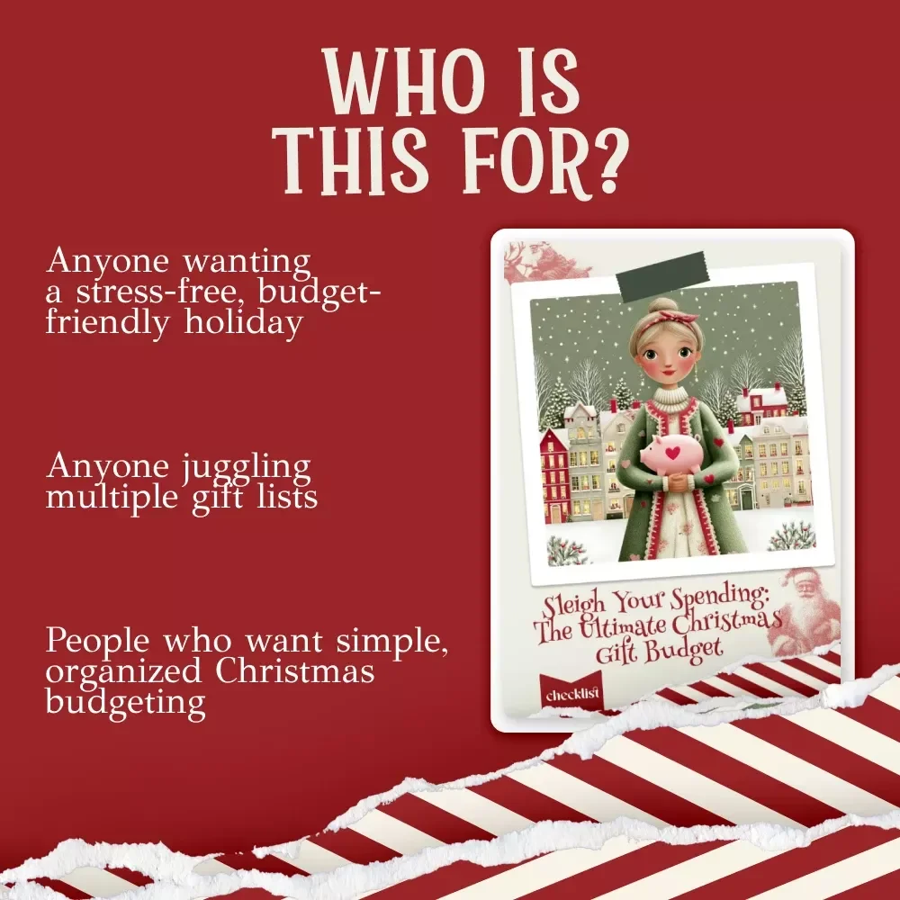 The Ultimate Christmas Gift Budget Checklist | Holiday Spending Planner | Printable Guide for How to Set a Budget for Christmas Gifts