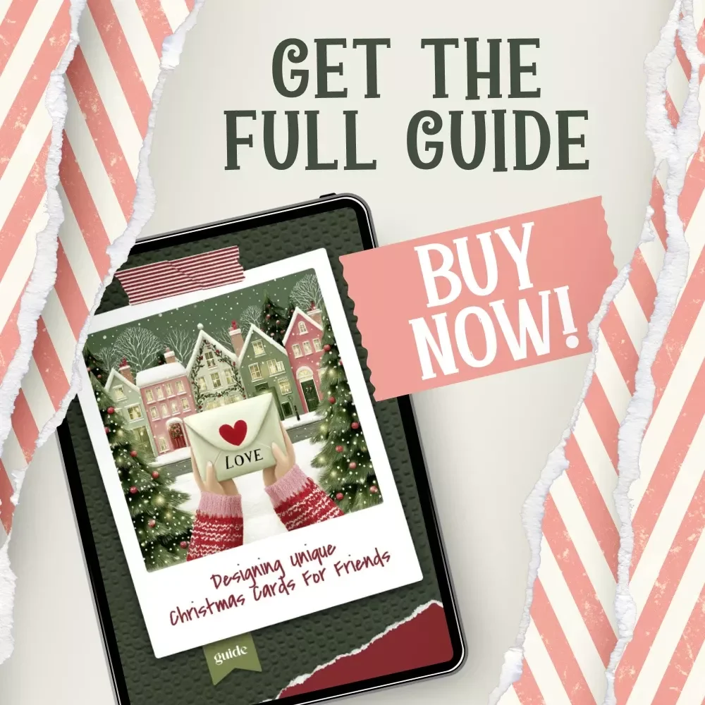 Designing Unique Christmas Cards for Friends | AI Holiday Card Guide | how to use ai to design a unique christmas card for friends | Digital Download for Creative Christmas Card Design