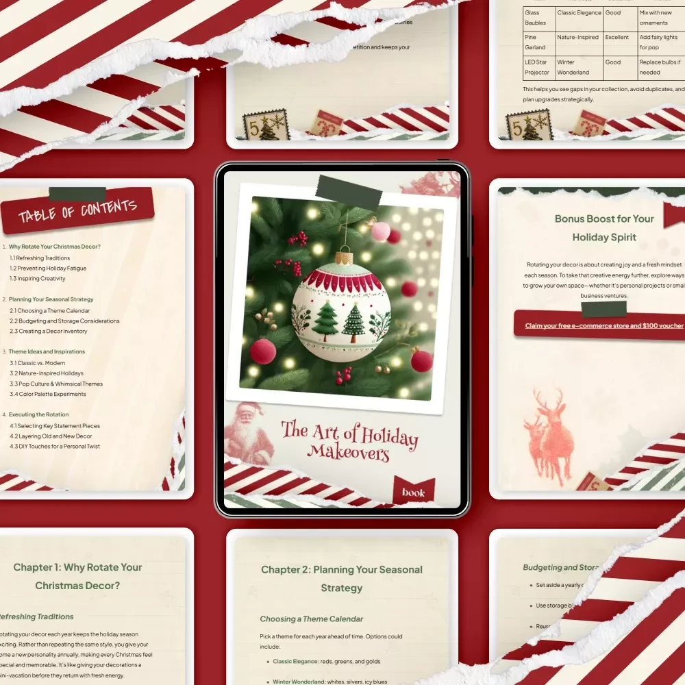 The Art of Holiday Makeovers | Christmas Decor Rotation eBook | Festive Theme Planning Guide | How to Rotate Christmas Decor Themes Year to Year