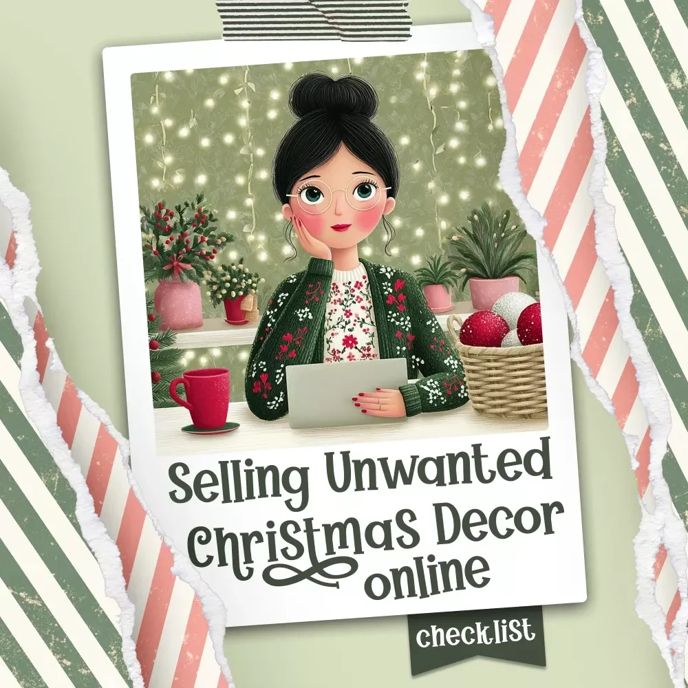 Selling Unwanted Christmas Decor Online – Printable Checklist | Holiday Declutter Guide | How to Sell Unwanted Christmas Decor Online | Digital Download