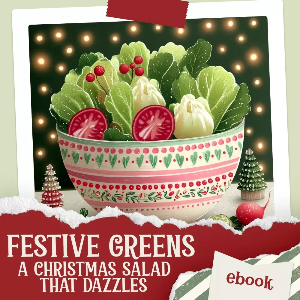 Festive Greens: Crafting a Christmas Salad That Dazzles – Holiday Recipe eBook for Home Cooks | how to make a festive salad for christmas | Christmas Kitchen Guide