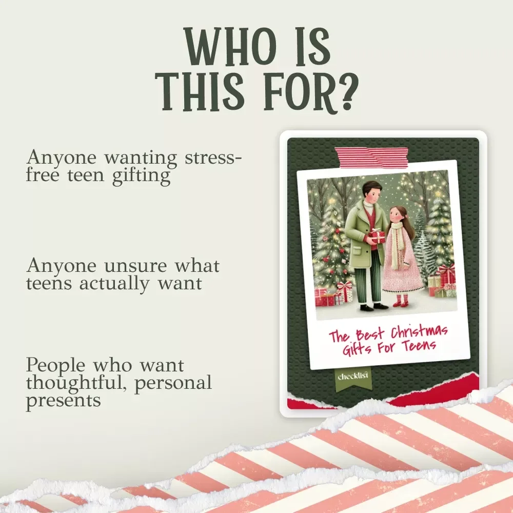 The Best Christmas Gifts for Teens | Printable Checklist | Holiday Gift Guide for Parents | Digital Download | best christmas gifts for teens