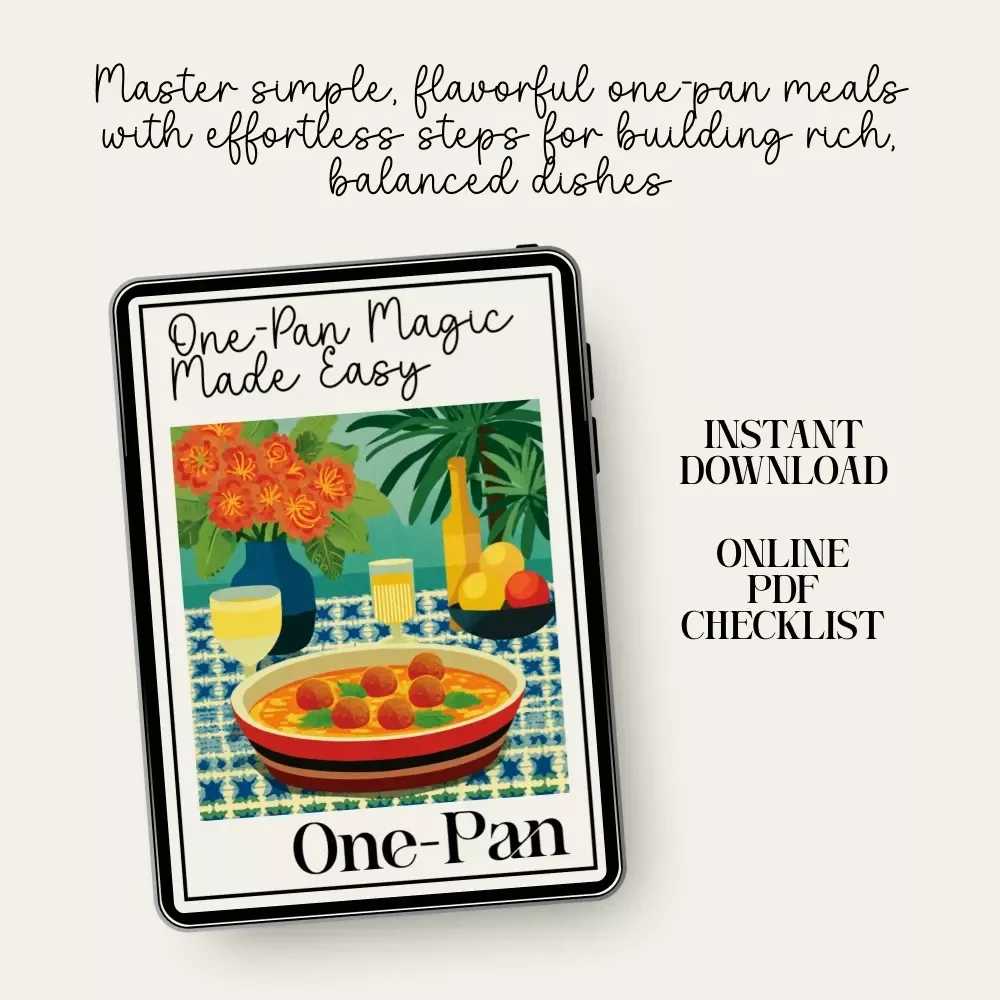 One-Pan Magic Made Easy | ChatGPT One-Pan Recipes Based on Ingredients | Printable Cooking Checklist | Simple One-Pan Meal Guide