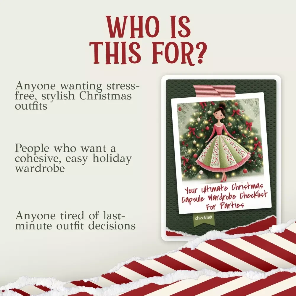 Your Christmas Capsule Wardrobe Checklist for Parties – Holiday Outfit Planner, Festive Closet Guide, Digital Download, Christmas Party Style Checklist