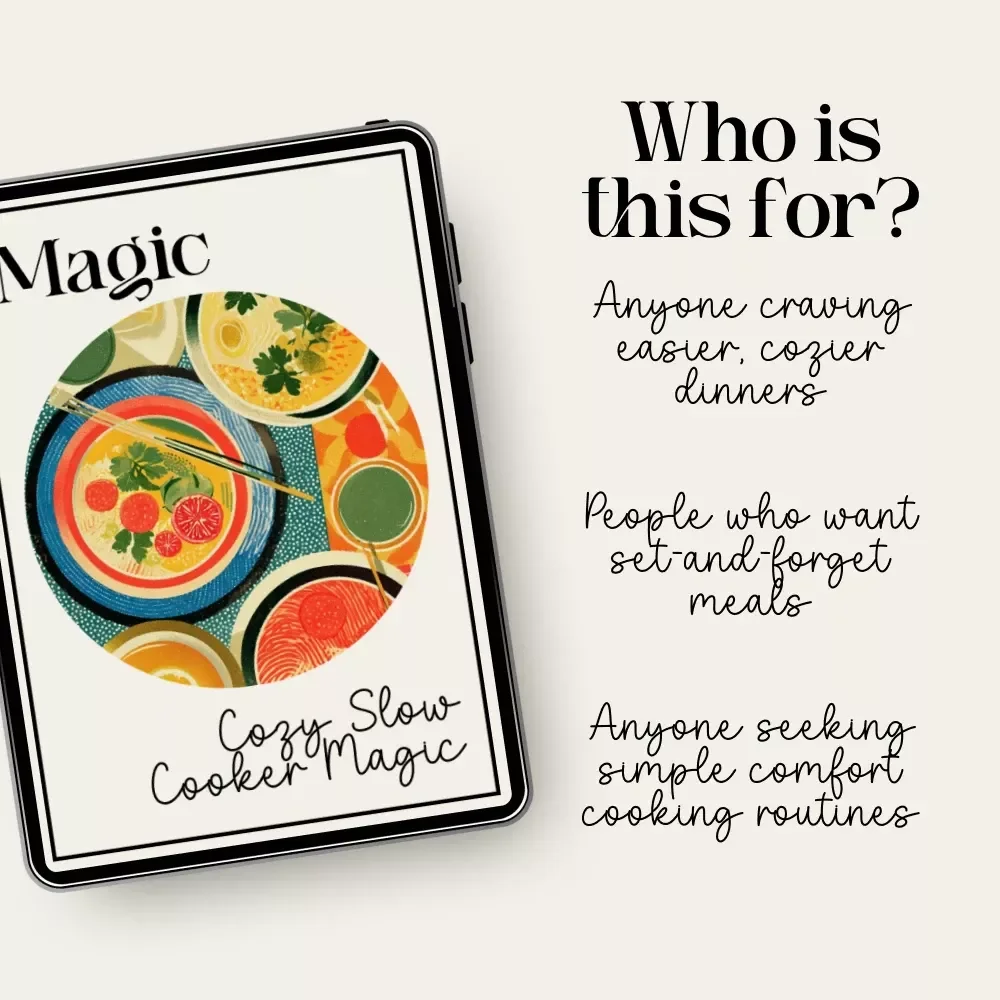 Cozy Slow Cooker Magic | Cozy Slow-Cooker Meals eBook | Comfort Food Recipes | Digital Download Guide for Easy Set-It-and-Forget-It Cooking