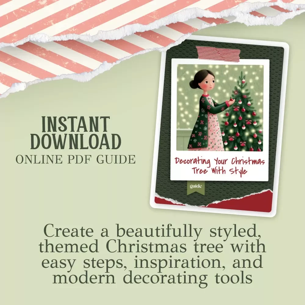 Decorating Your Christmas Tree with Style – Digital Download Guide, Holiday eBook, Festive Checklist & Styling Inspiration for a Stunning Christmas Tree