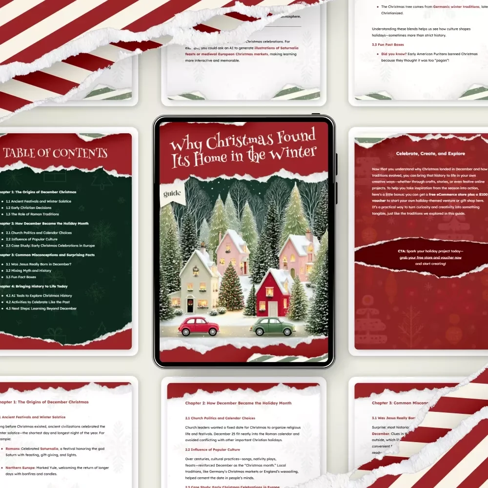 Why Christmas Found Its Home in the Winter | Historical Christmas Guide | Digital Download | Festive History eBook | why did people start celebrating christmas in december