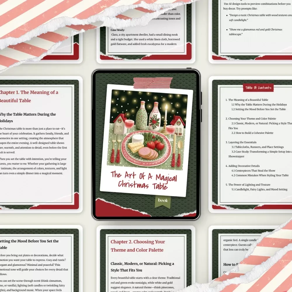 The Art of a Magical Christmas Table | Christmas Table Decor Guide | Holiday Hosting eBook | Festive Table Styling Checklist & Planning Tool