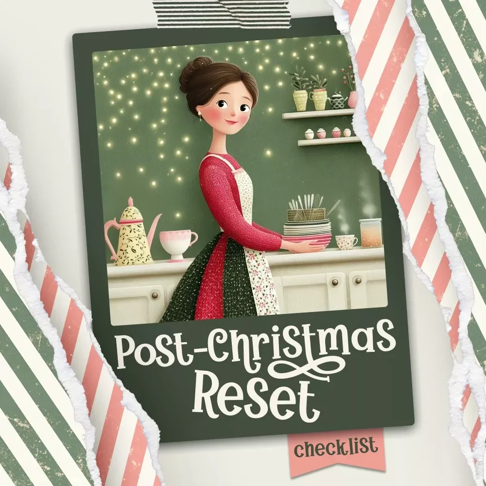The Post-Christmas Reset | Holiday Home Cleanup Checklist | Instant Digital Download | how to make a post-christmas cleanup checklist Guide