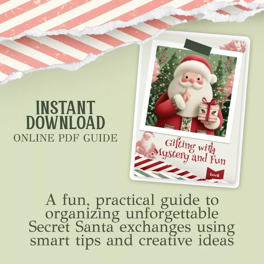 Gifting with Mystery and Fun | Secret Santa Guide Digital Download, Holiday Gift Exchange eBook & Checklist | Festive Party Planning Printable