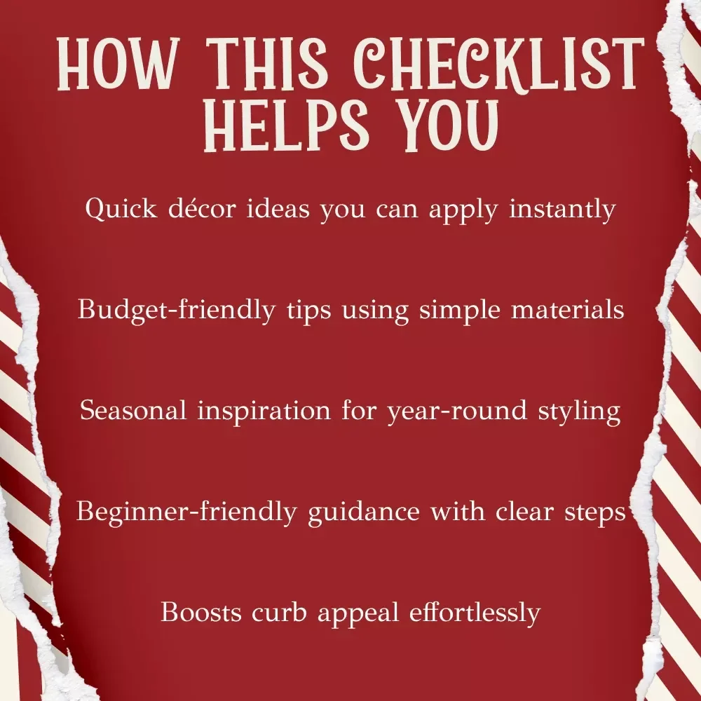 12 Ways to Give Your Front Door Instant Festive Charm | Seasonal Home Decor Guide | Front Door Styling eBook | Porch Decorating Checklist for Instant Curb Appeal